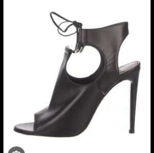 Aquazzura Black Open-Toe Heels